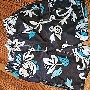 Kanu Surf Board Shorts Floral Medium